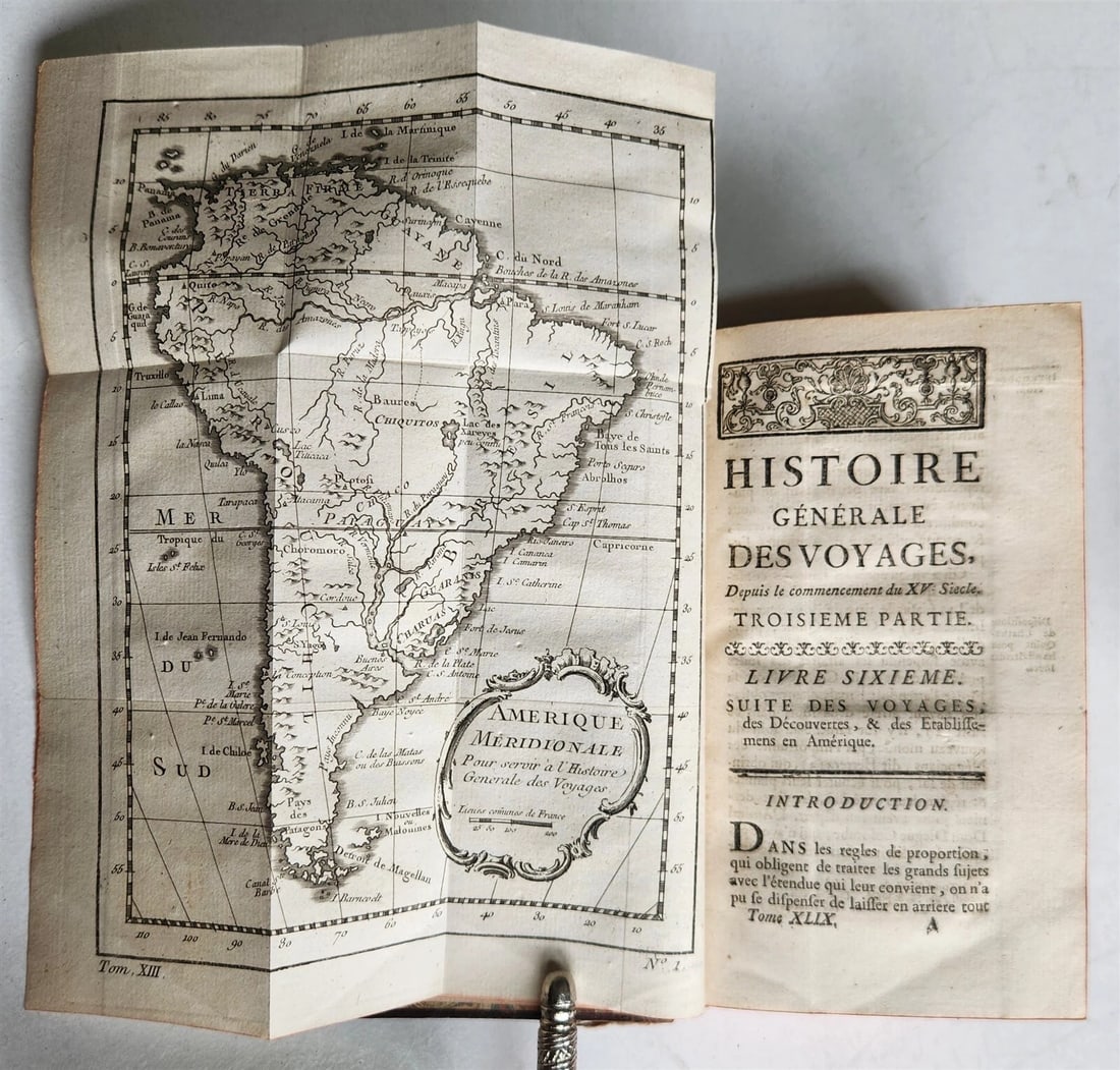 1752 HISTOIRE des VOYAGES antique Vol.49 SOUTH AMERICA & CANADA illustrated: Title: 1752 HISTOIRE des VOYAGES antique Vol.49 SOUTH AMERICA & CANADA illustrated Description: HISTOIRE GENERALE des VOYAGES ou NOUVELLE COLLECTION de toutes les relations de voïages par mer et