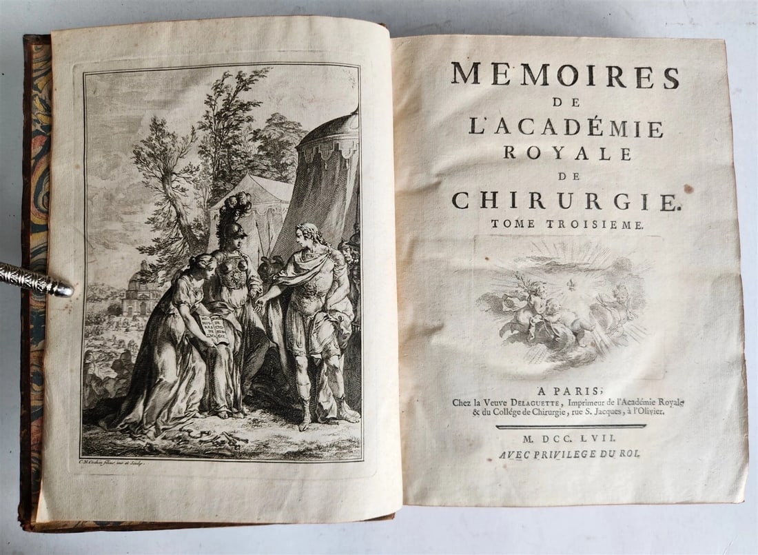 1753 SURGERY ANATOMY ILLUSTRATED antique Memoires l'Academie Royale de Chirurgie - 2