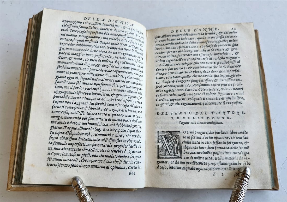 1564 DIALOGUES by SPERONE SPERONI antique VELLUM BOUND 16th CENTURY - 5