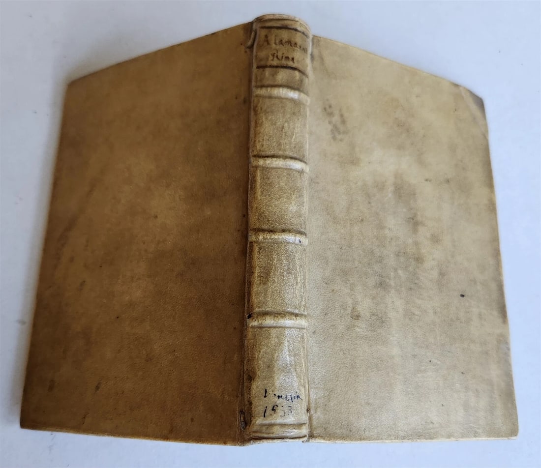 1533 POST-INCUNABULA OPERE TOSCANE DI LUIGI ALAMANNI antique VELLUM BOUND POETRY - 2