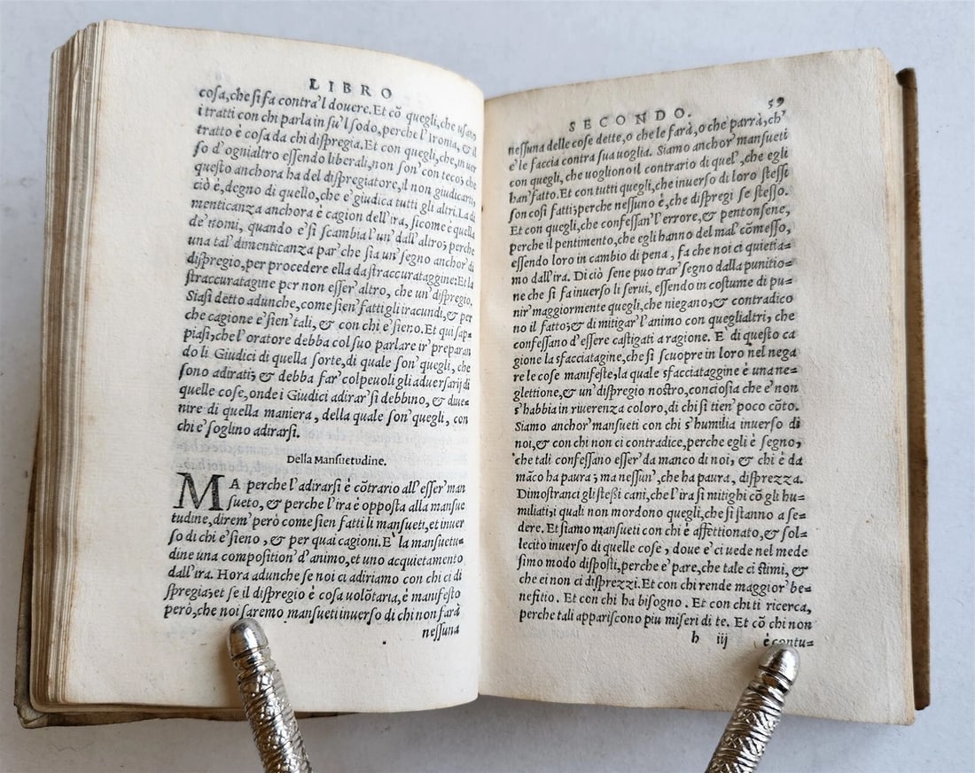 1551 ARISTOTLE antique VELLUM BOUND RETTORICA et POETICA D'ARISTOTILE - 4