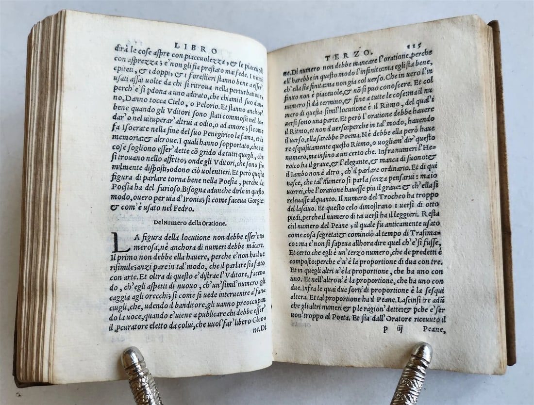 1551 ARISTOTLE antique VELLUM BOUND RETTORICA et POETICA D'ARISTOTILE - 5