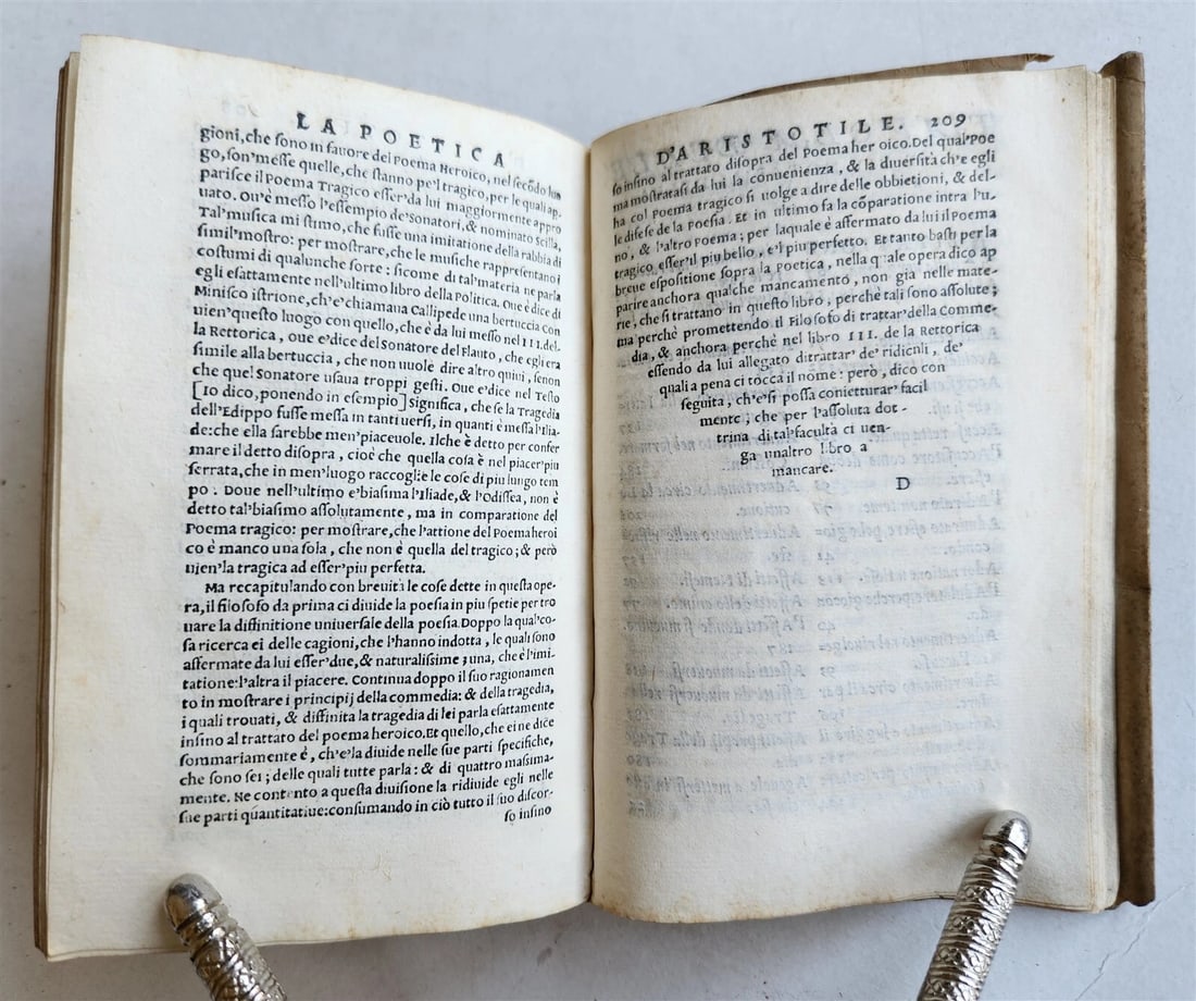 1551 ARISTOTLE antique VELLUM BOUND RETTORICA et POETICA D'ARISTOTILE - 7