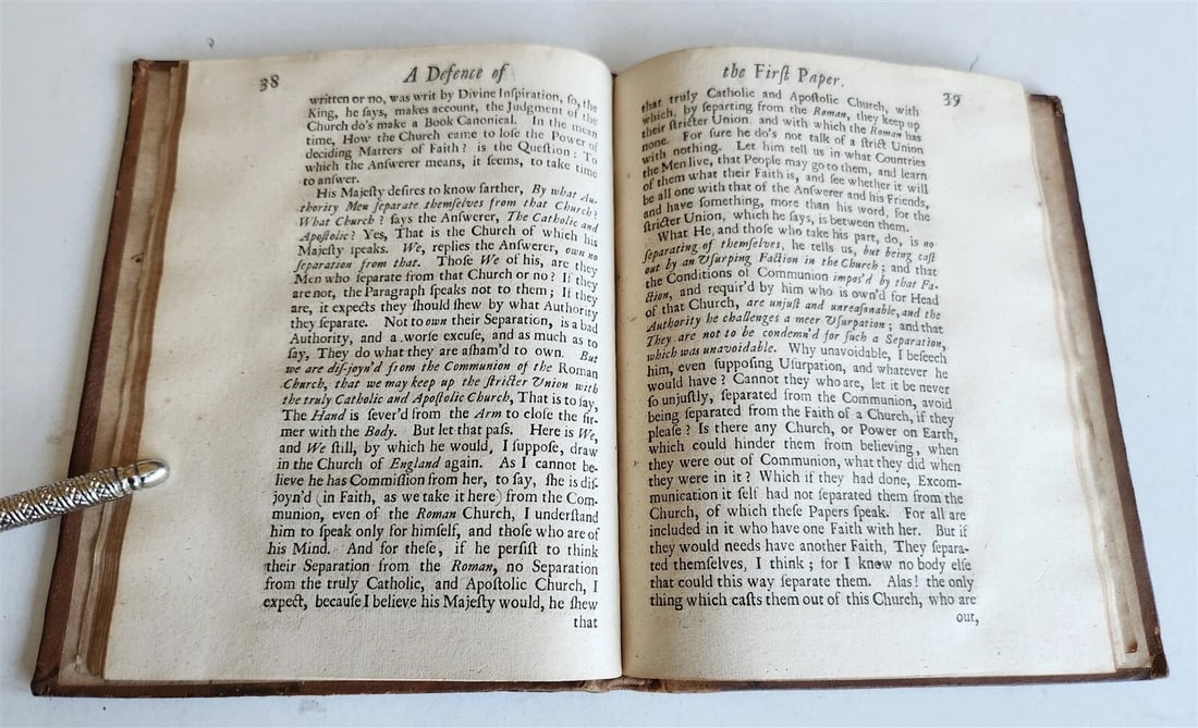 1686 DEFENCE of PAPERS WRITTEN by LATE KING by JOHN DRYDEN antique in ENGLISH - 5