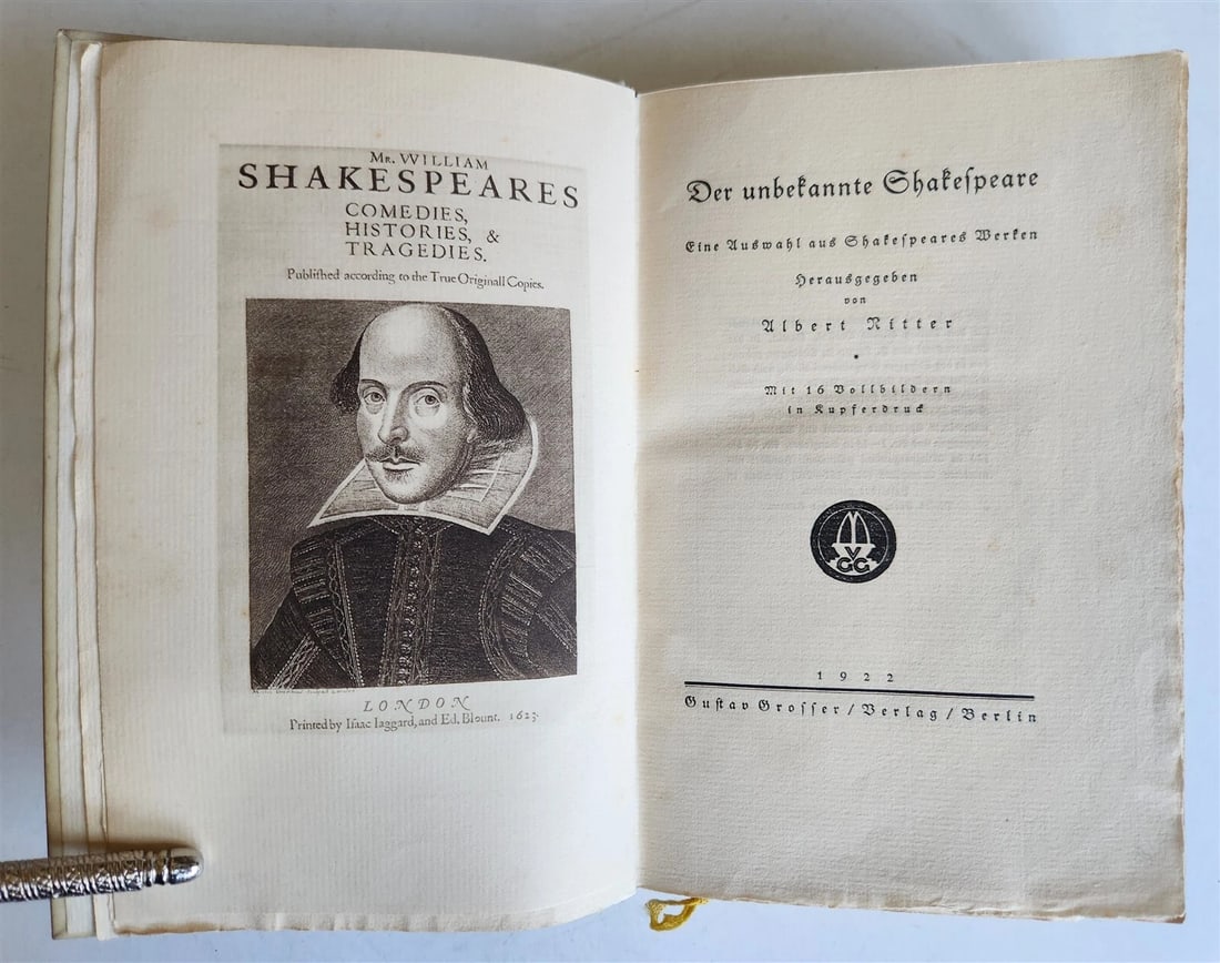 1922 UNKNOWN SHAKSPEARE antique FINE VELLUM BINDING illustrated LIMITED EDITION - 4