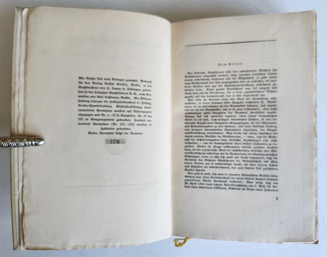 1922 UNKNOWN SHAKSPEARE antique FINE VELLUM BINDING illustrated LIMITED EDITION - 5