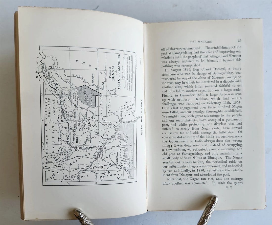1895 M EXPERIENCES in MANIPUR & NAGA HILLS by J. JOHNSTONE antique ILLUSTRATED - 10
