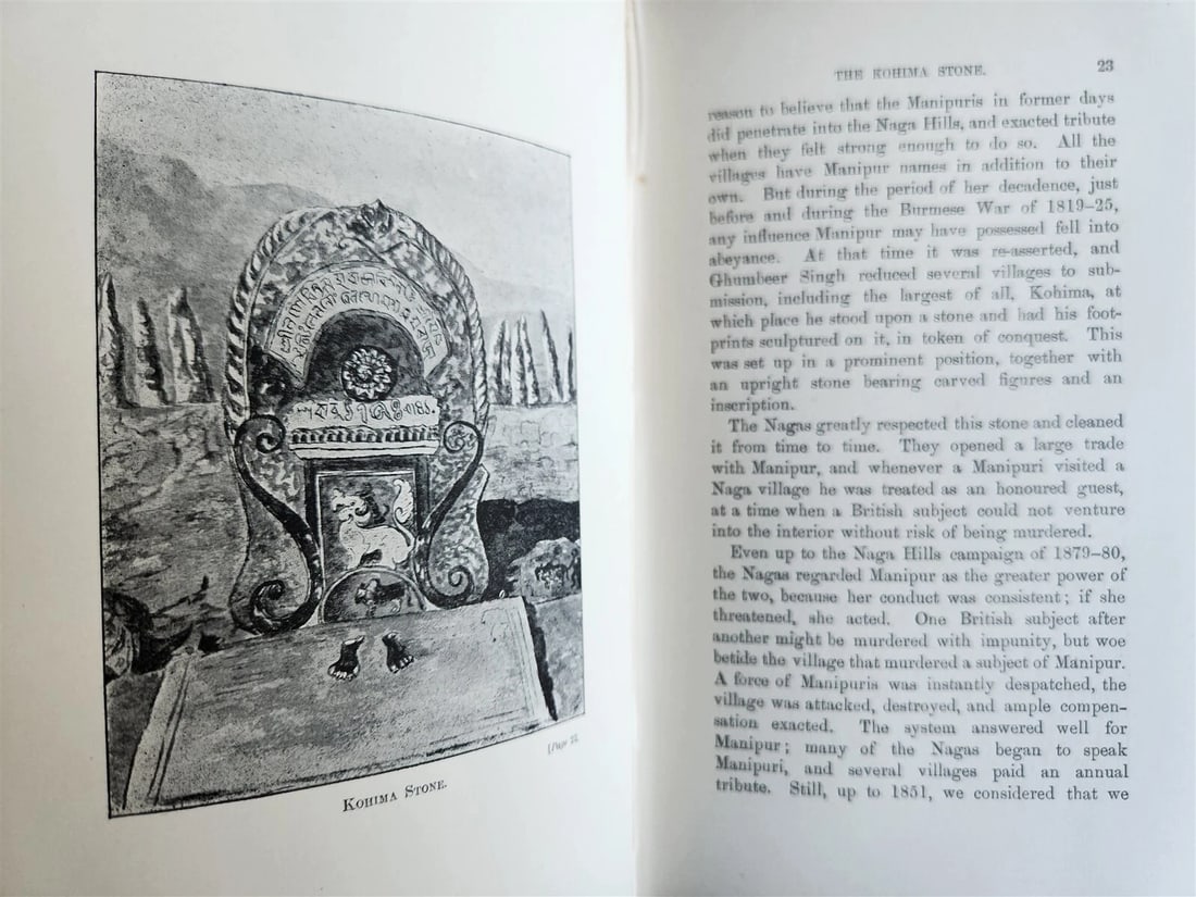 1895 M EXPERIENCES in MANIPUR & NAGA HILLS by J. JOHNSTONE antique ILLUSTRATED - 4