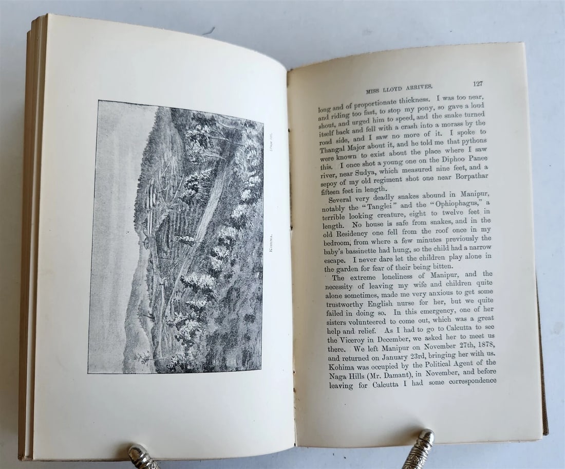 1895 M EXPERIENCES in MANIPUR & NAGA HILLS by J. JOHNSTONE antique ILLUSTRATED - 8