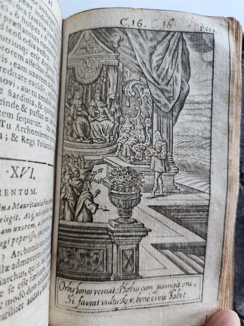 1724 ILLUSTRATED POLITICAL NOVEL antique Joannis Barclaii Argenis - 20