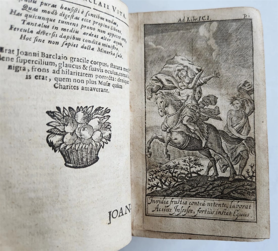 1724 ILLUSTRATED POLITICAL NOVEL antique Joannis Barclaii Argenis - 4