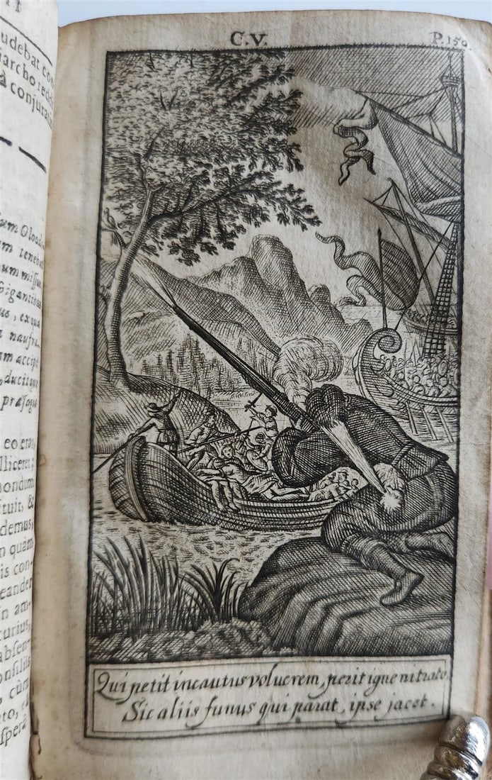 1724 ILLUSTRATED POLITICAL NOVEL antique Joannis Barclaii Argenis - 8