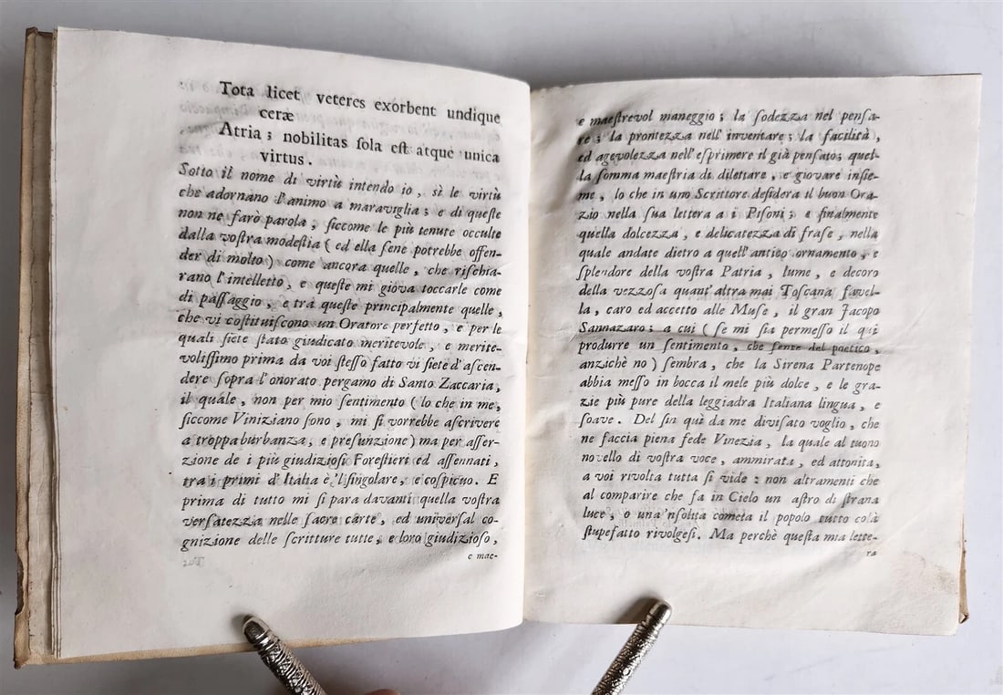 1734 PROSE SACRE antique vellum bound in ITALIAN - 6