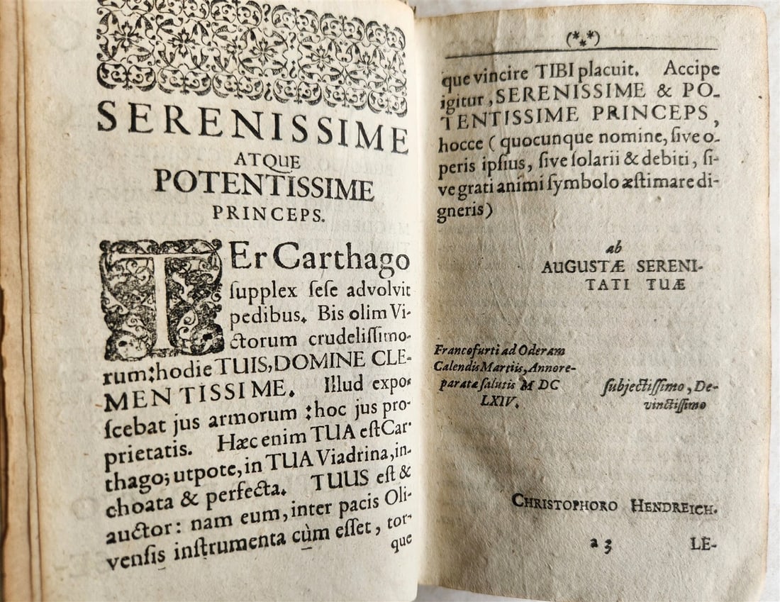 1664 CARTHAGO sive CARTHAGINENSIUM RESPUBLICA antique VELLUM BOUND in LATIN - 5