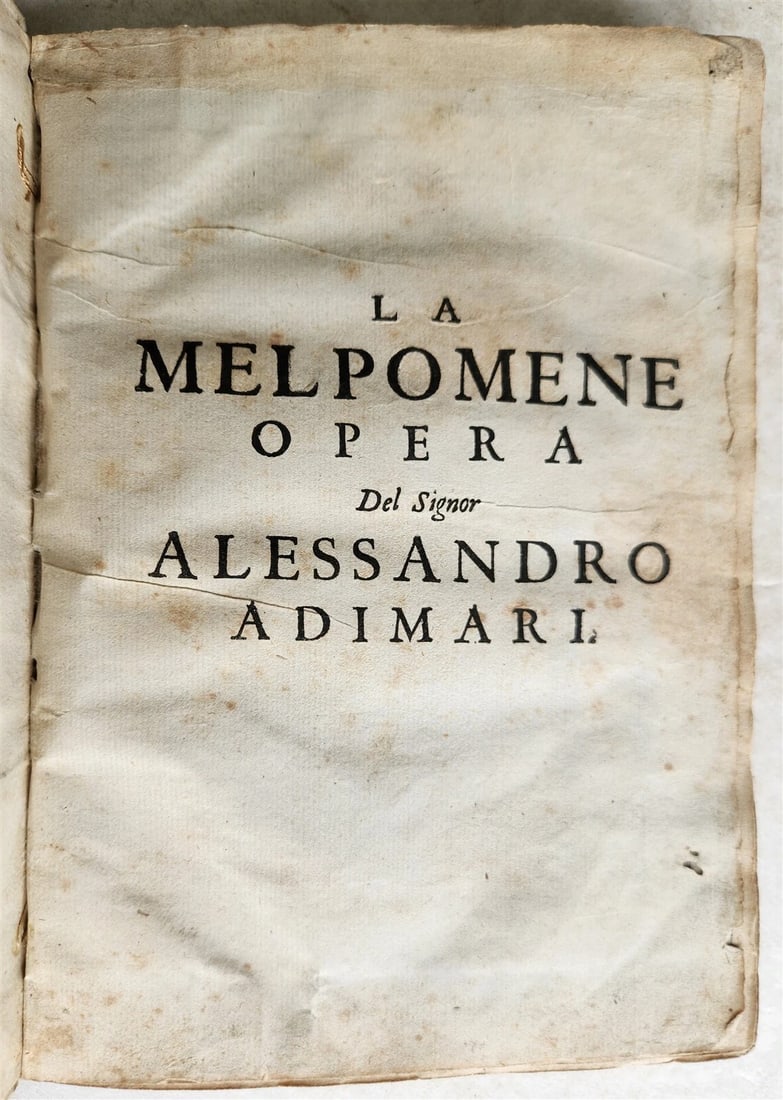1649 LA MELPOMENE OPERA antique VELLUM BOUND POETRY in FRENCH - 3