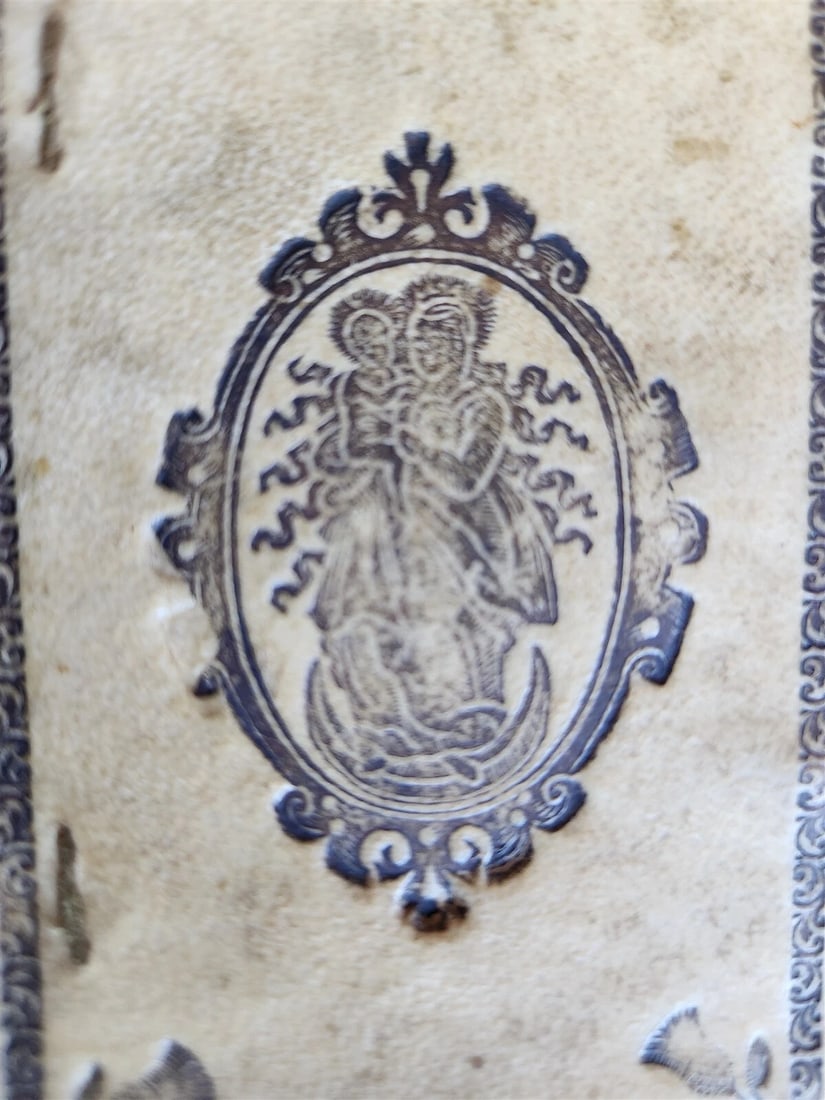1633 AWESOME VELLUM BINDING antique PRAXIS MEDITANDI MYSTERIA Size 2.5 by 4" - 7