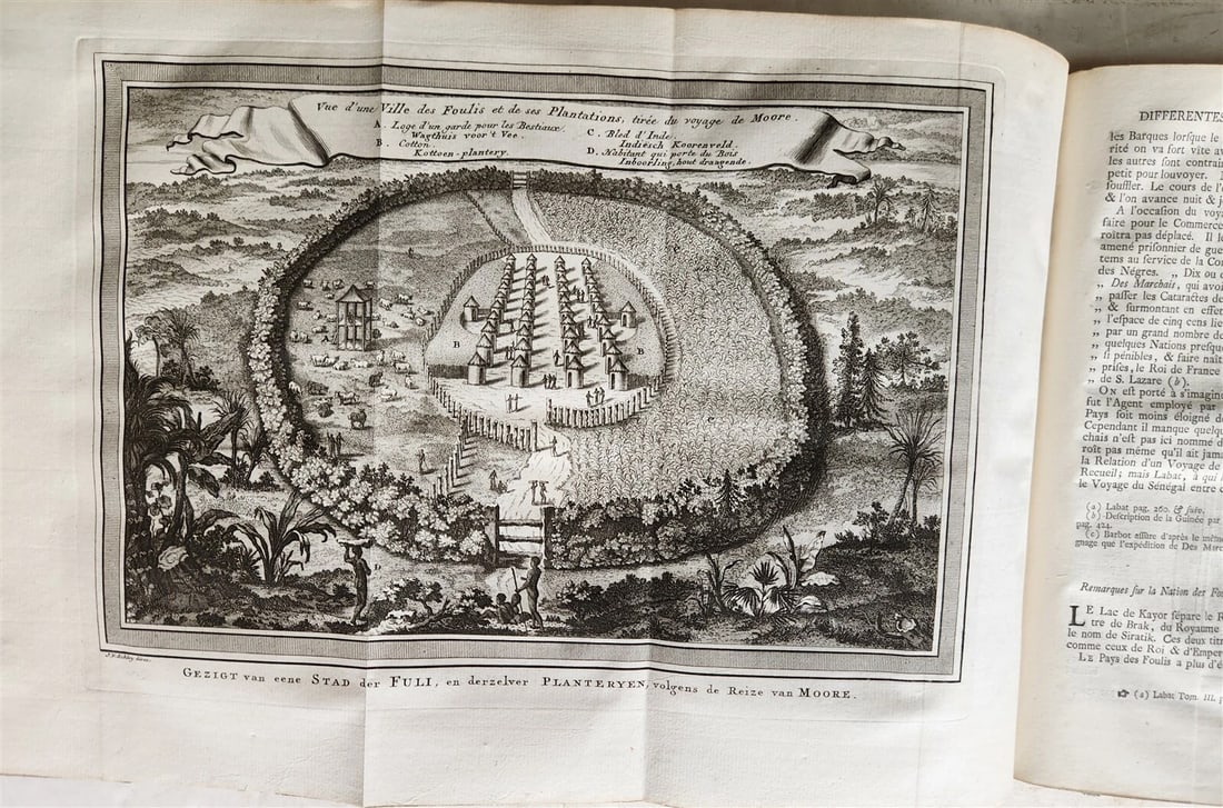 1747 TRAVELS TO AFRICA antique Histoire generale des voyages vol. 3 ILLUSTRATED - 20