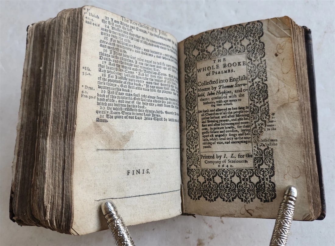 1641 BIBLE in ENGLISH antique New Testament LONDON BARKER & assigns of JOHN BILL - 7