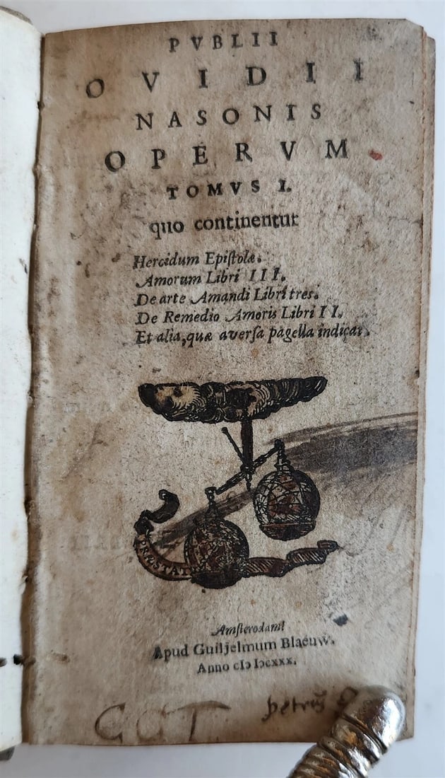 1630 PUBLII OVIDII NASONIS operum antique VELLUM BINDING - 4