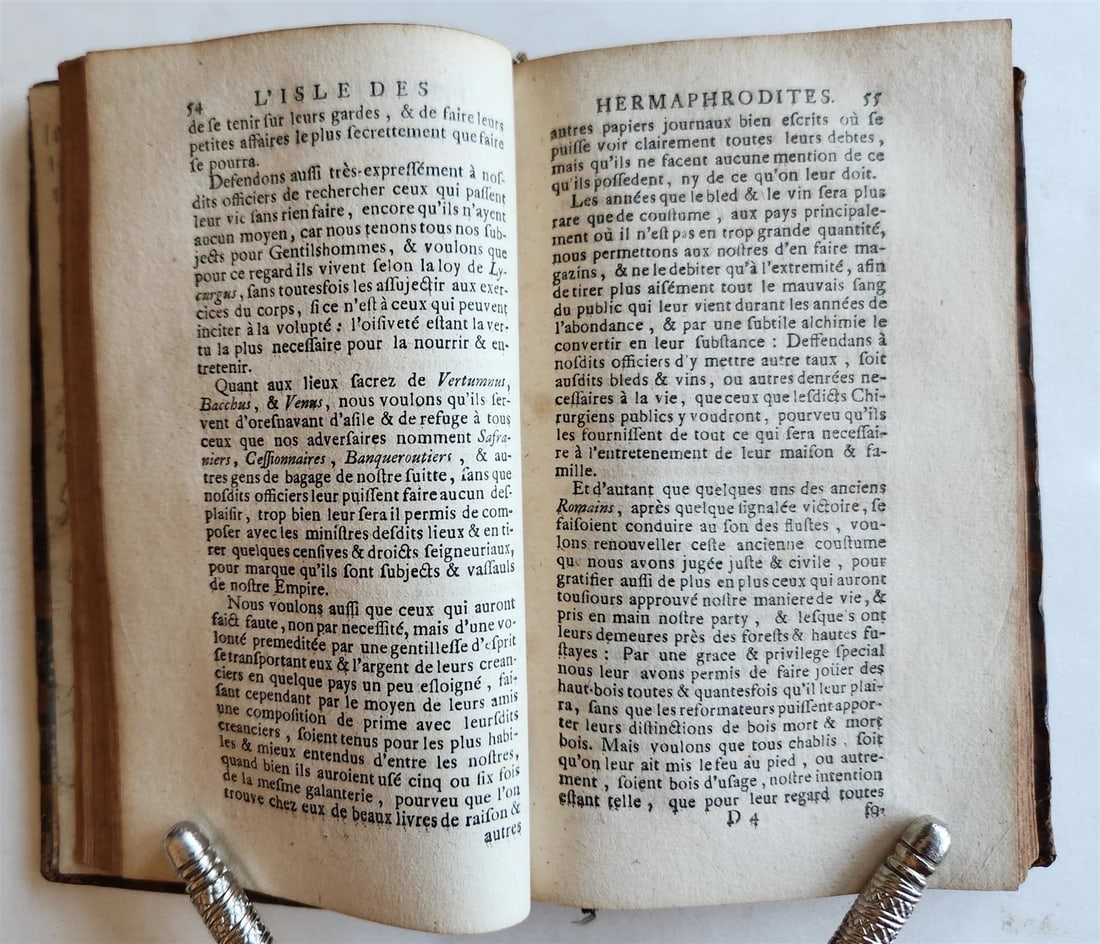 1724 DESCRIPTION DE L'ISLE DES HERMAPHTODITES antique - 5