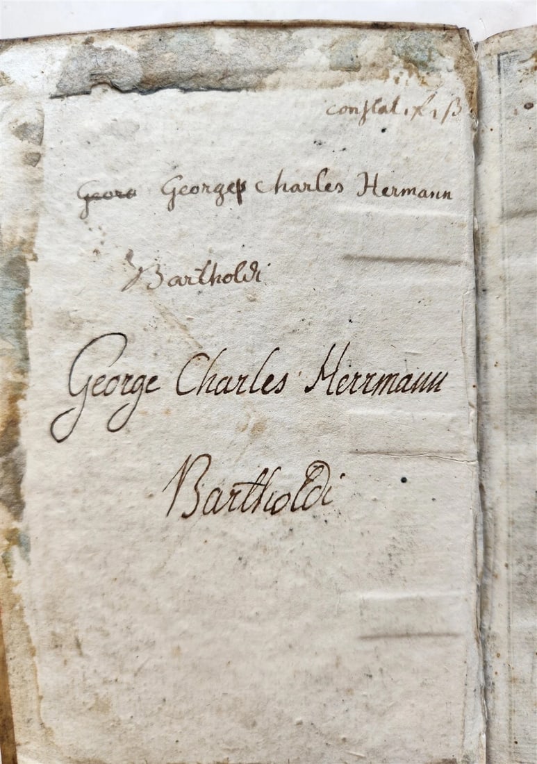 1751 BIBLE in FRENCH NEW TESTAMENT antique VELLUM BINDING - 4