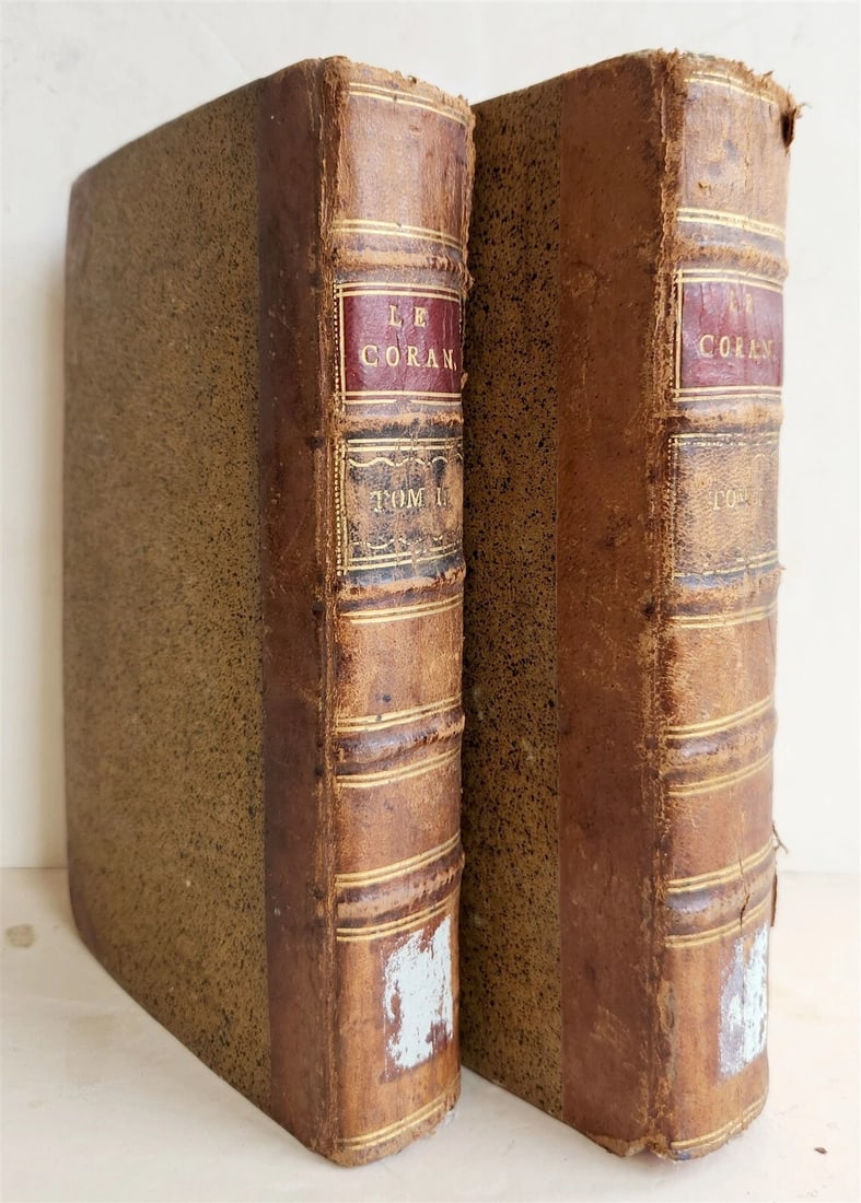 1783 KORAN in FRENCH 2 VOLUMES antique QURAN 1st EDTION by Claude-Etienne Savary - 2