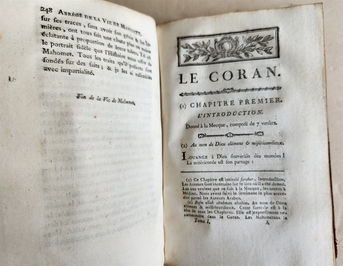 1783 KORAN in FRENCH 2 VOLUMES antique QURAN 1st EDTION by Claude-Etienne Savary - 3