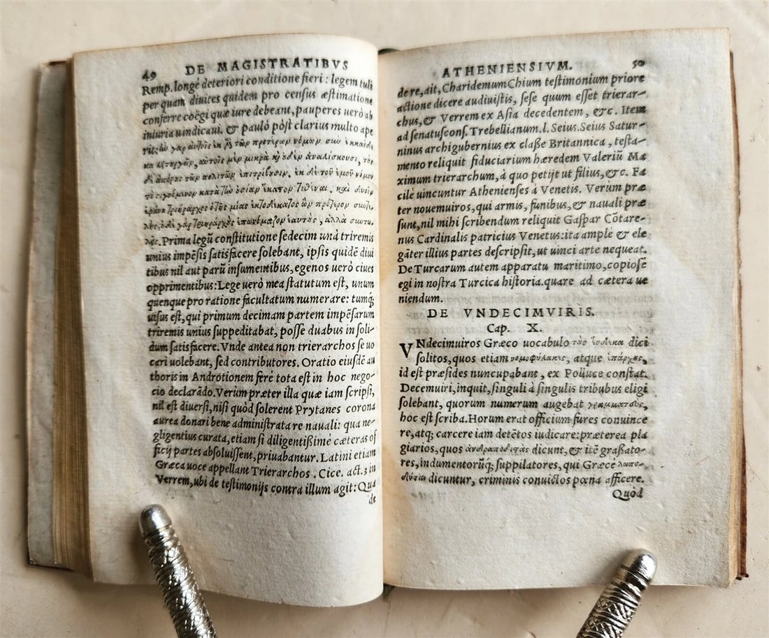 1551 ATHENIAN MAGISTRATES GREEK & ROMAN HISTORY by Guillaume POSTEL antique - 7