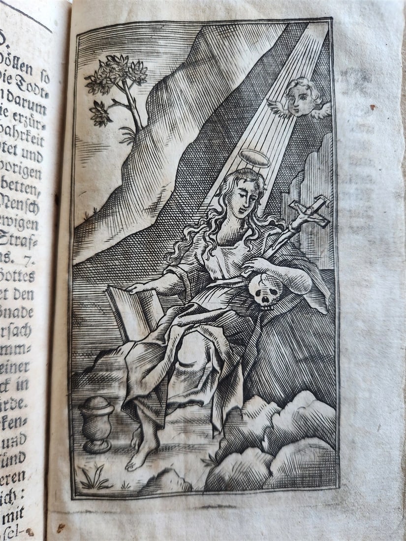 1754 GERMAN DEVOTIONAL BOOK antique BINDING w/ STUNNING SILVER FITTINGS - 14