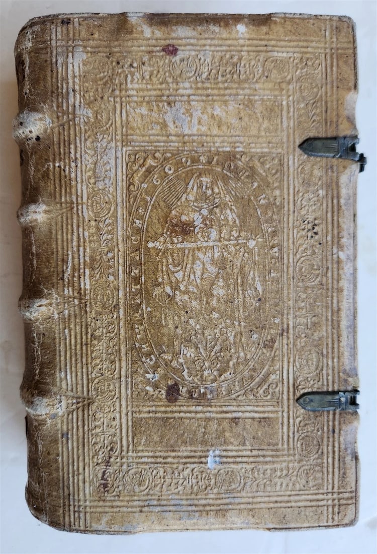 1604 SERMONS of Maurice Hylaret antique PIGSKIN BINDING UNICORN TITLEPIECE - 3