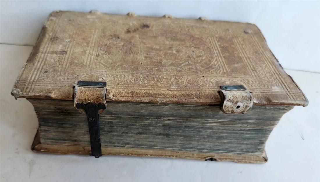 1604 SERMONS of Maurice Hylaret antique PIGSKIN BINDING UNICORN TITLEPIECE - 5