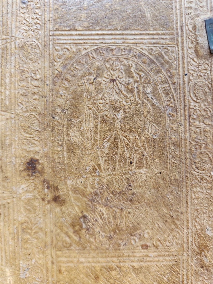 1604 SERMONS of Maurice Hylaret antique PIGSKIN BINDING UNICORN TITLEPIECE - 6