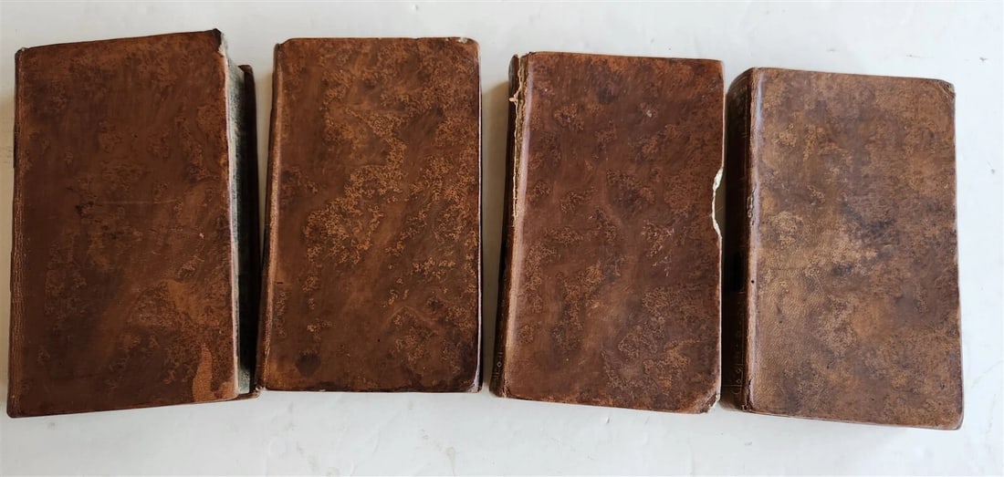 1776 BIBLE in FRENCH 4 VOLUMES antique OLD & NEW TESTAMENT - 3