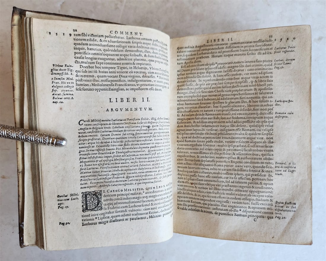 1558 HISTORY of REFORMATION by Johannes Sleidanus antique VELLUM BINDING - 5