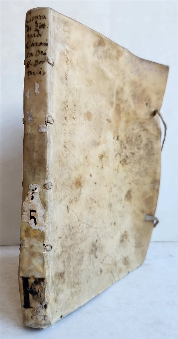 1596 HISTORICAL DESCRIPTION SHORT CHRONICLE of DOMINICAN ORDER antique VELLUM - 2