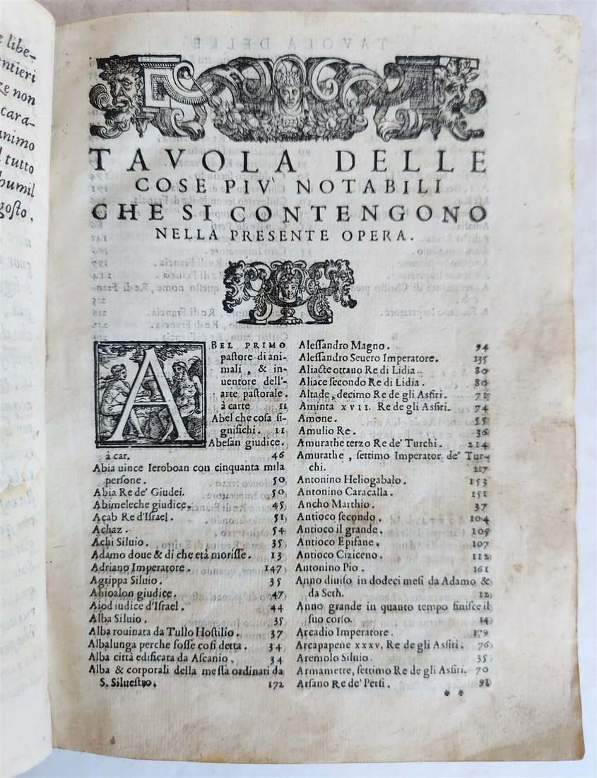 1574 ILLUSTRATED HISTORY of EMPIRES KINGDOMS & NATIONS antique VELLUM in Italian - 6