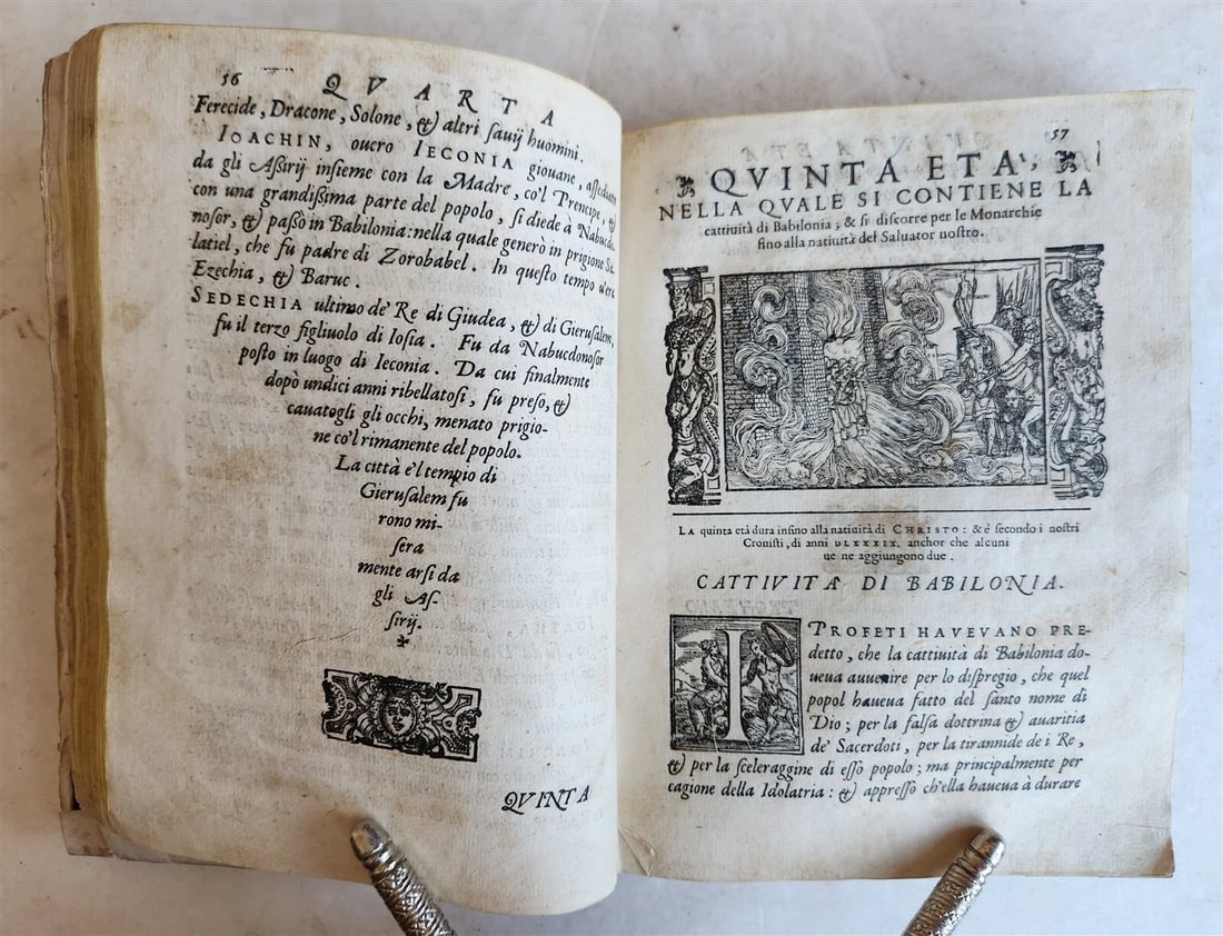 1574 ILLUSTRATED HISTORY of EMPIRES KINGDOMS & NATIONS antique VELLUM in Italian - 7