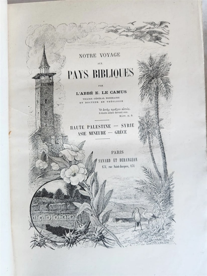 1889 NOTRE VOYAGE AUX PAYS BIBLIQUES 2v antique ASIA MINOR SYRIA EGYPT PALESTINE - 2