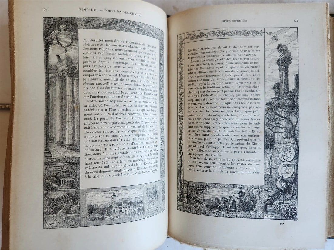 1889 NOTRE VOYAGE AUX PAYS BIBLIQUES 2v antique ASIA MINOR SYRIA EGYPT PALESTINE - 4