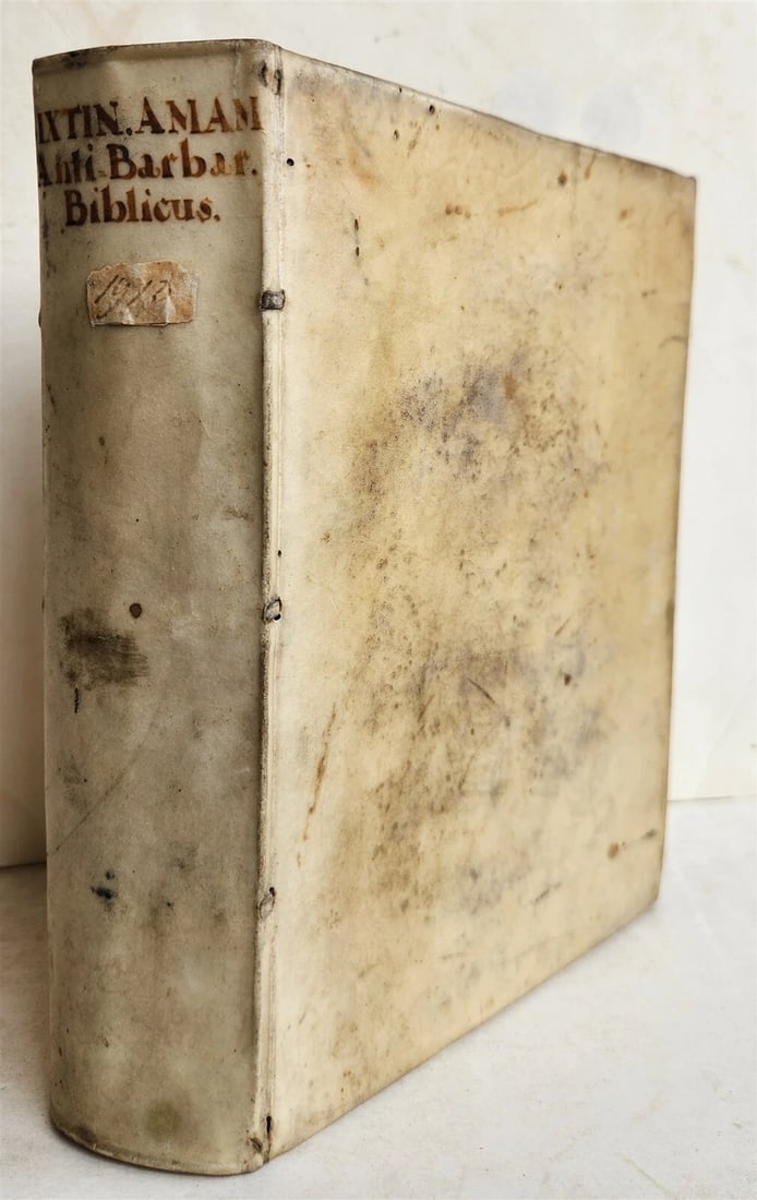 1656 ANTI-BARBARUS BIBLICUS antique VELLUM BINDING - 2