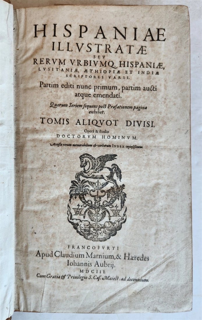 1603 HISTORY of SPAIN LUSITANIA ETHIOPIA INDIA antique FOLIO ILLUSTRATED w/ MAPS - 2