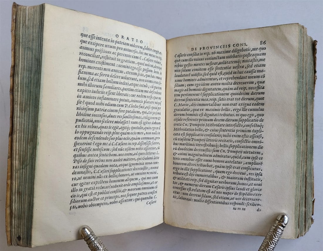 1559 ALDINE PRESS CICERO by Pauli Manutii antique VELLUM BINDING 16th CENTURY - 5