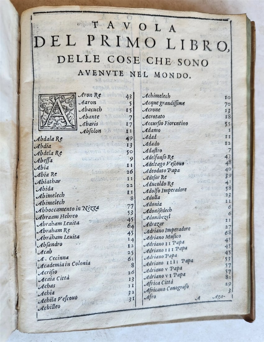 1580 CHRONOLOGY OF THE WORLD by F. SANSOVINO antique VELLUM BOUND - 10