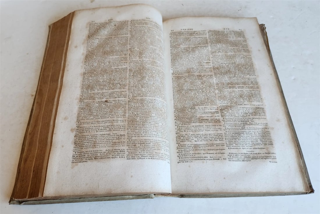 1749 THESAURUS ERUDITIONIS SCHOLASTICAE by BASILII FABRI antique VELLUM FOLIO - 8