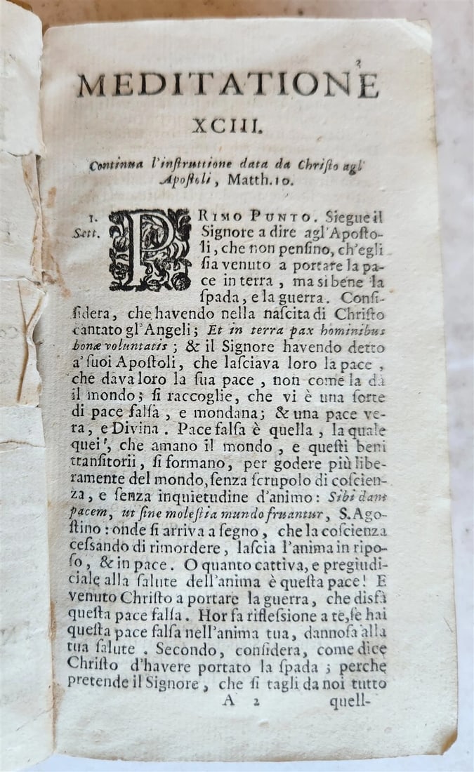1705 MEDITATIONI SOPRA LA VITA di GIESU antique vellum bound - 4
