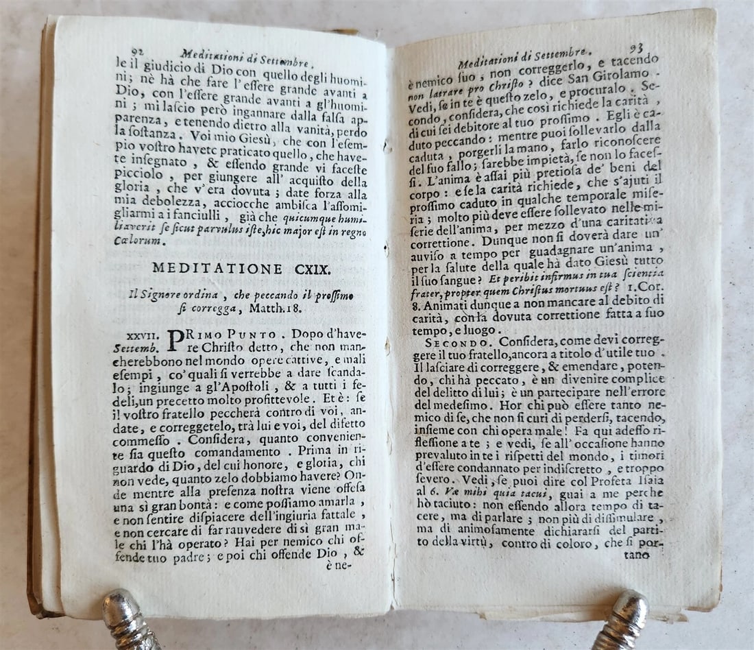 1705 MEDITATIONI SOPRA LA VITA di GIESU antique vellum bound - 5