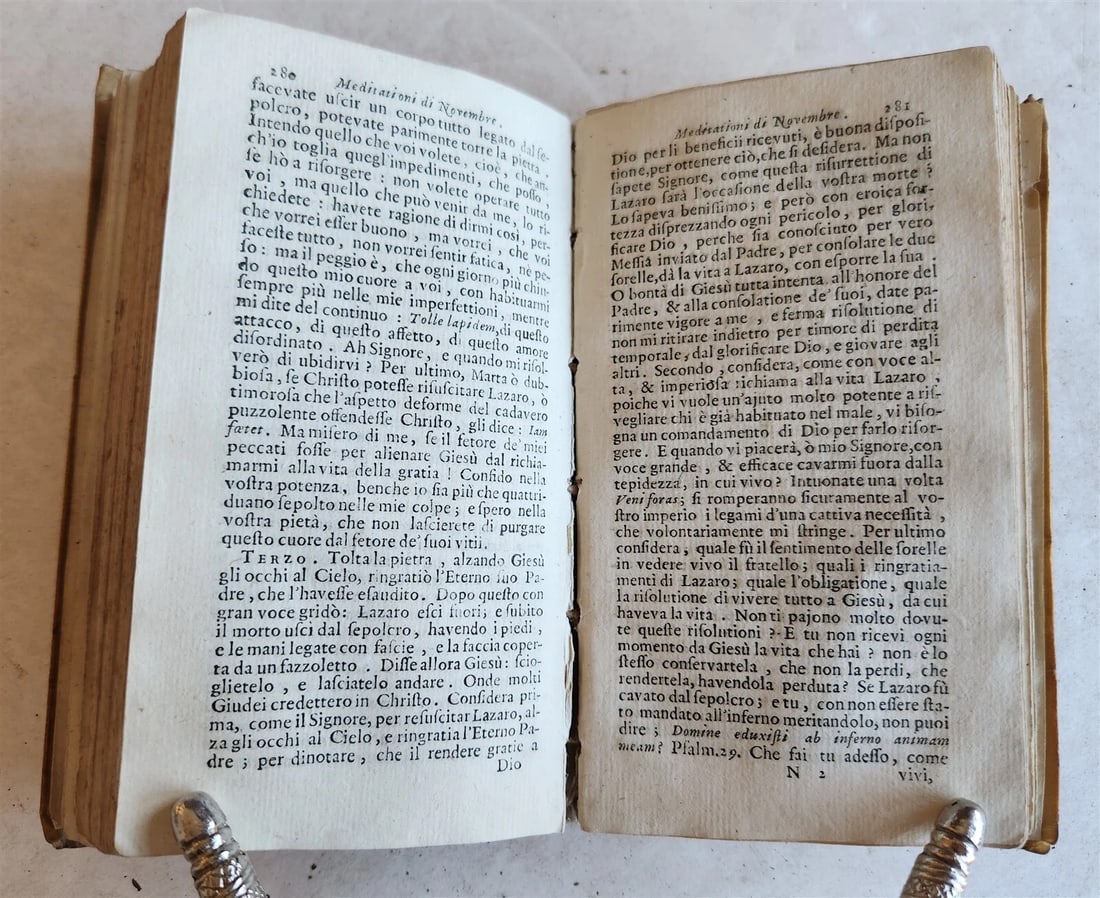 1705 MEDITATIONI SOPRA LA VITA di GIESU antique vellum bound - 7
