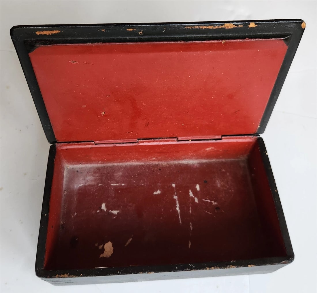 RUSSIAN PALEKH SCHOOL AMAZING QUALITY VINTAGE pre-WAR LACQUER BOX - 5