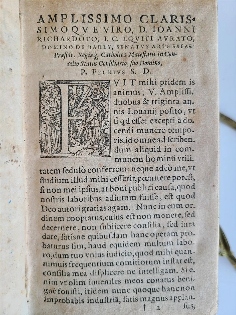1585 LAW BOOK in LATIN De Testamentis Coniugum Libri Quinque antique VELLUM - 4