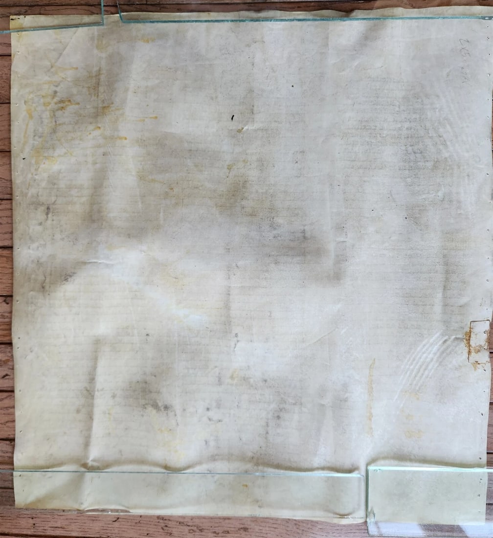 TORAH SCROLL FRAGMENT MANUSCRIPT on VELLUM antique BIBLE GENESIS 31:2-32:28 - 7